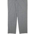 LEE Mens Grey Cotton Blend Regular Straight Trousers W32 L32 Classic Zip Closure