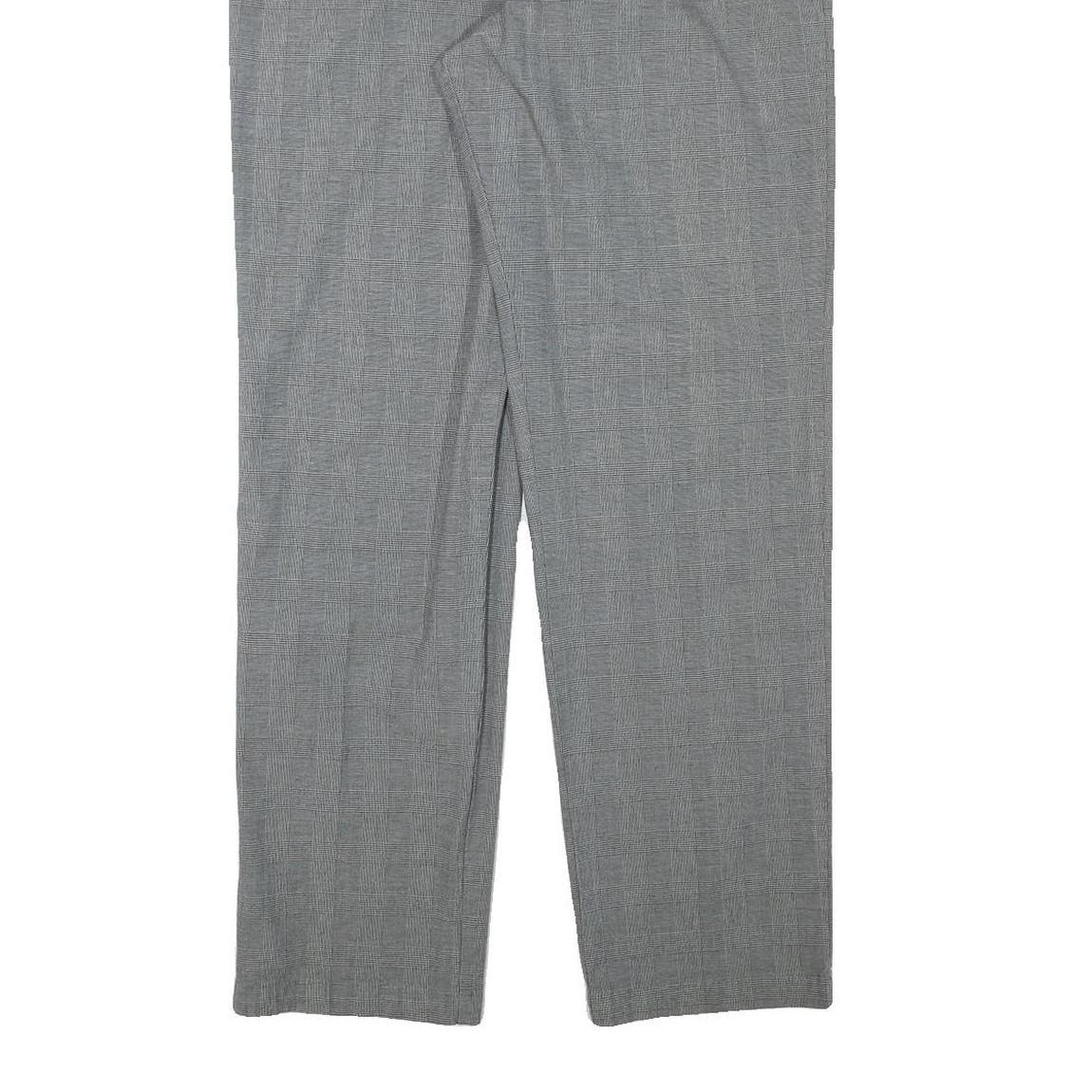 LEE Mens Grey Cotton Blend Regular Straight Trousers W32 L32 Classic Zip Closure