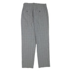 LEE Mens Grey Cotton Blend Regular Straight Trousers W32 L32 Classic Zip Closure