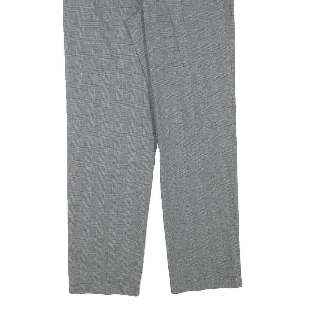 LEE Mens Grey Cotton Blend Regular Straight Trousers W32 L32 Classic Zip Closure