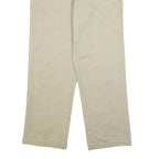 DICKIES Mens Cotton Blend Beige Regular Fit Straight Leg Trousers W33 L30
