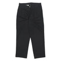 DICKIES Mens Cotton Blend Black Regular Straight Trousers W34 L30 Workwear Zip