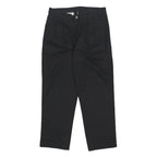 DICKIES Mens Cotton Blend Black Regular Straight Trousers W34 L30 Workwear Zip