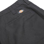 DICKIES Mens Cotton Blend Black Regular Straight Trousers W34 L30 Workwear Zip
