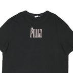 PUMA Womens Black Graphic T-Shirt 2XL Short Sleeve Round Neck Cotton Blend
