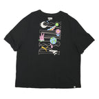 PUMA Womens Black Graphic T-Shirt 2XL Short Sleeve Round Neck Cotton Blend