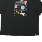 PUMA Womens Black Graphic T-Shirt 2XL Short Sleeve Round Neck Cotton Blend