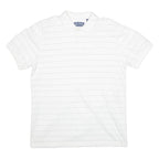 CHAPS Mens Polo Shirt White Striped L