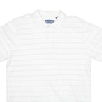 CHAPS Mens Polo Shirt White Striped L