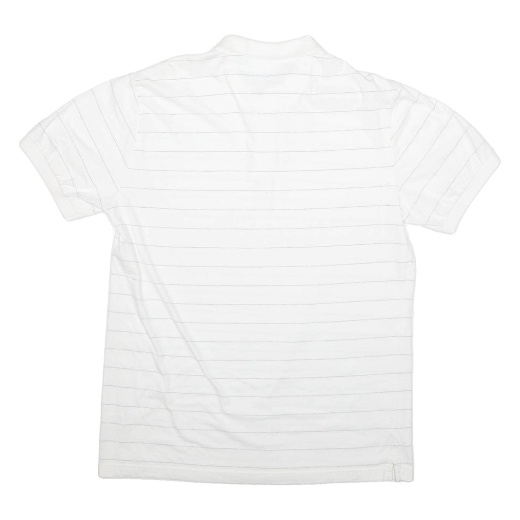 CHAPS Mens Polo Shirt White Striped L