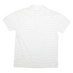 CHAPS Mens Polo Shirt White Striped L