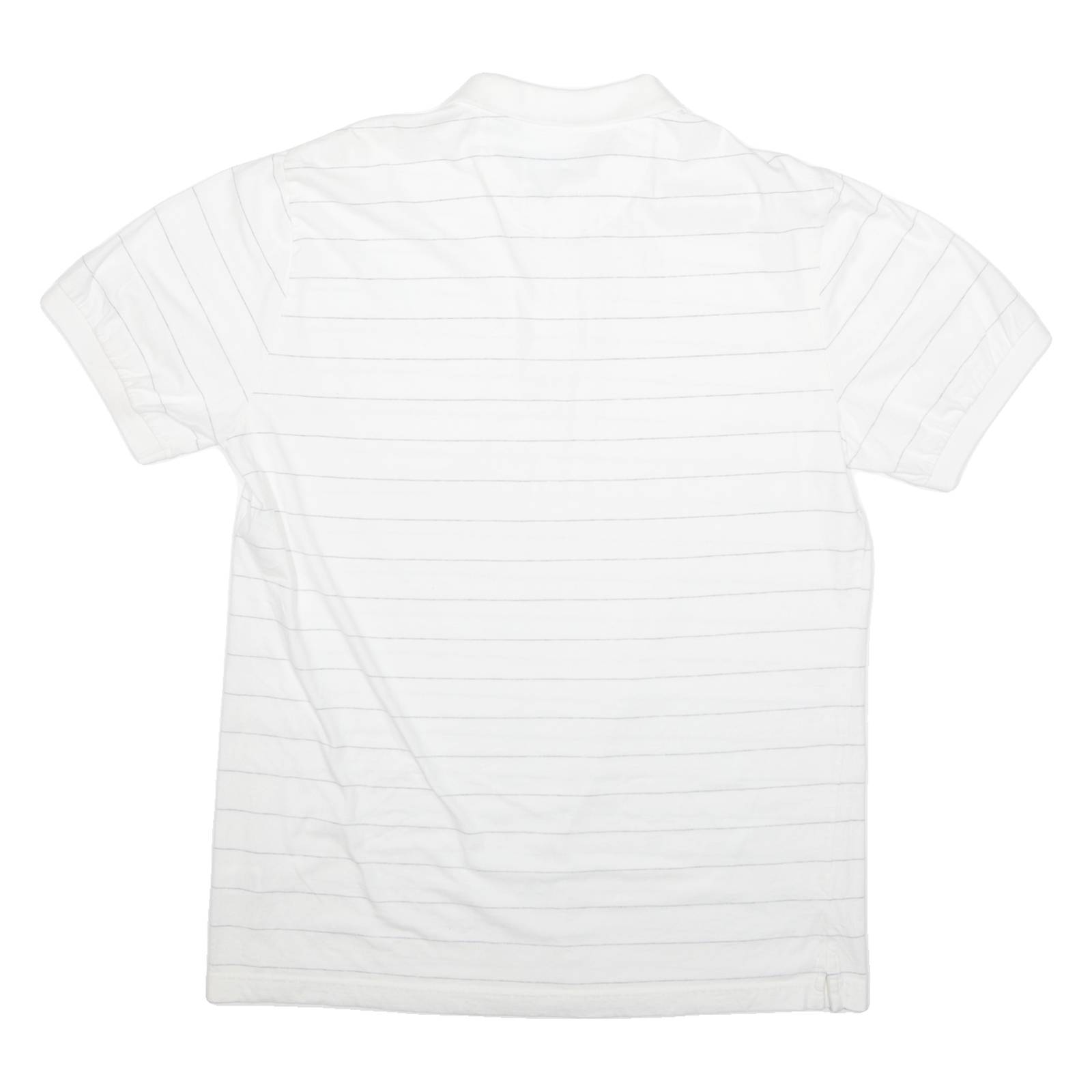 CHAPS Mens Polo Shirt White Striped L