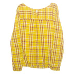 MULTIBLU Womens Printed Blouse Yellow Long Sleeve Plaid M