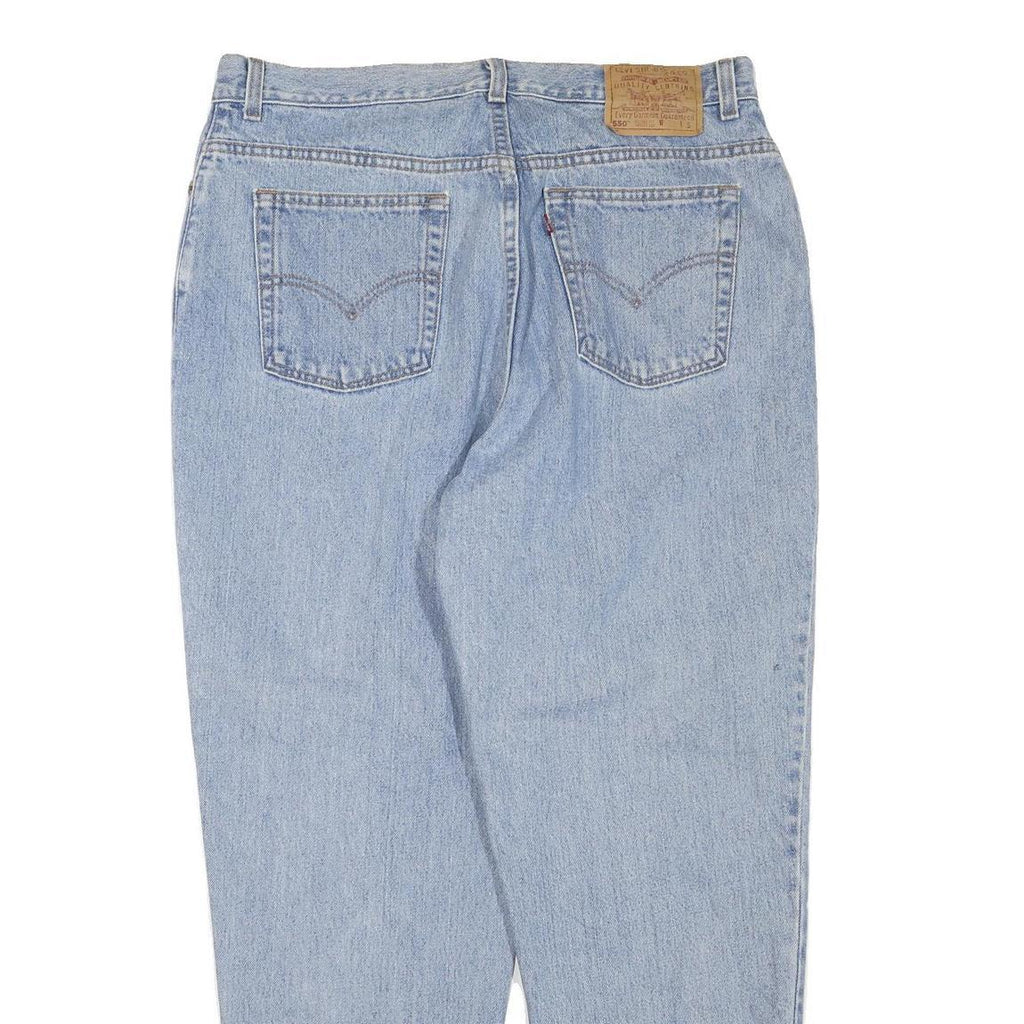 LEVI'S 550 Womens Regular Fit Blue Denim Light Wash Jeans W36 L30 Classic Zip