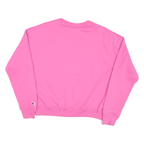 CHAMPION Womens Pink Crew Neck S Cotton Blend Sweatshirt Casual Pullover