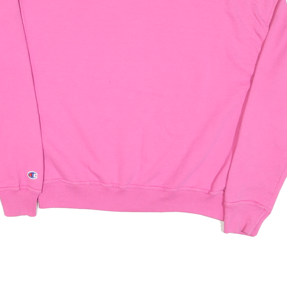 CHAMPION Womens Pink Crew Neck S Cotton Blend Sweatshirt Casual Pullover