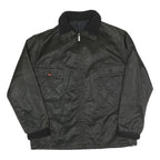 CROYDOR Mens Black Quilted Zip Jacket S Polyester Blend Classic Winter Outerwear