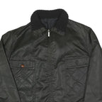 CROYDOR Mens Black Quilted Zip Jacket S Polyester Blend Classic Winter Outerwear