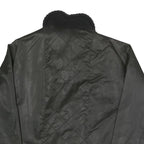 CROYDOR Mens Black Quilted Zip Jacket S Polyester Blend Classic Winter Outerwear