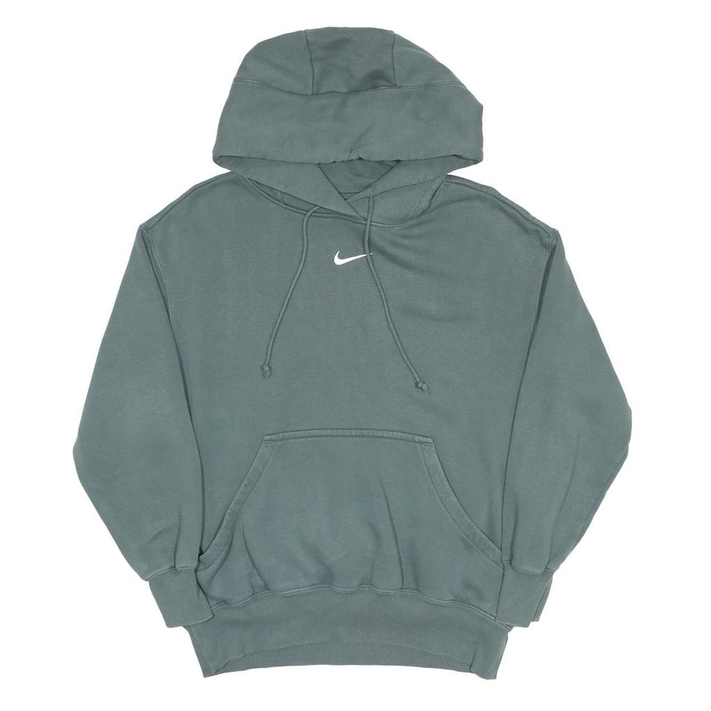 NIKE Mens Green Pullover Hoodie XS Cotton Blend Casual Sweatshirt
