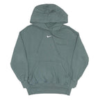 NIKE Mens Green Pullover Hoodie XS Cotton Blend Casual Sweatshirt