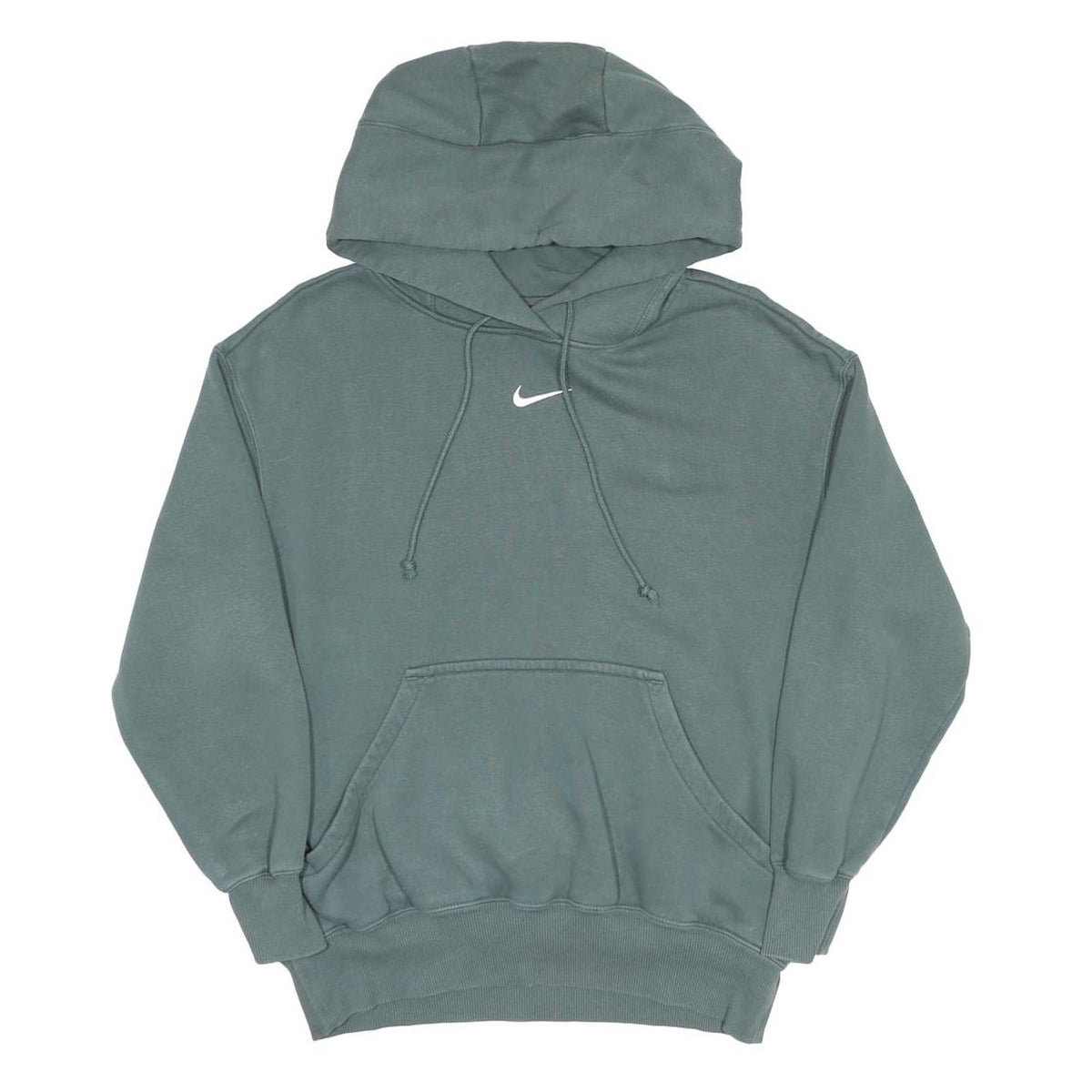 NIKE Mens Green Pullover Hoodie XS Cotton Blend Casual Sweatshirt