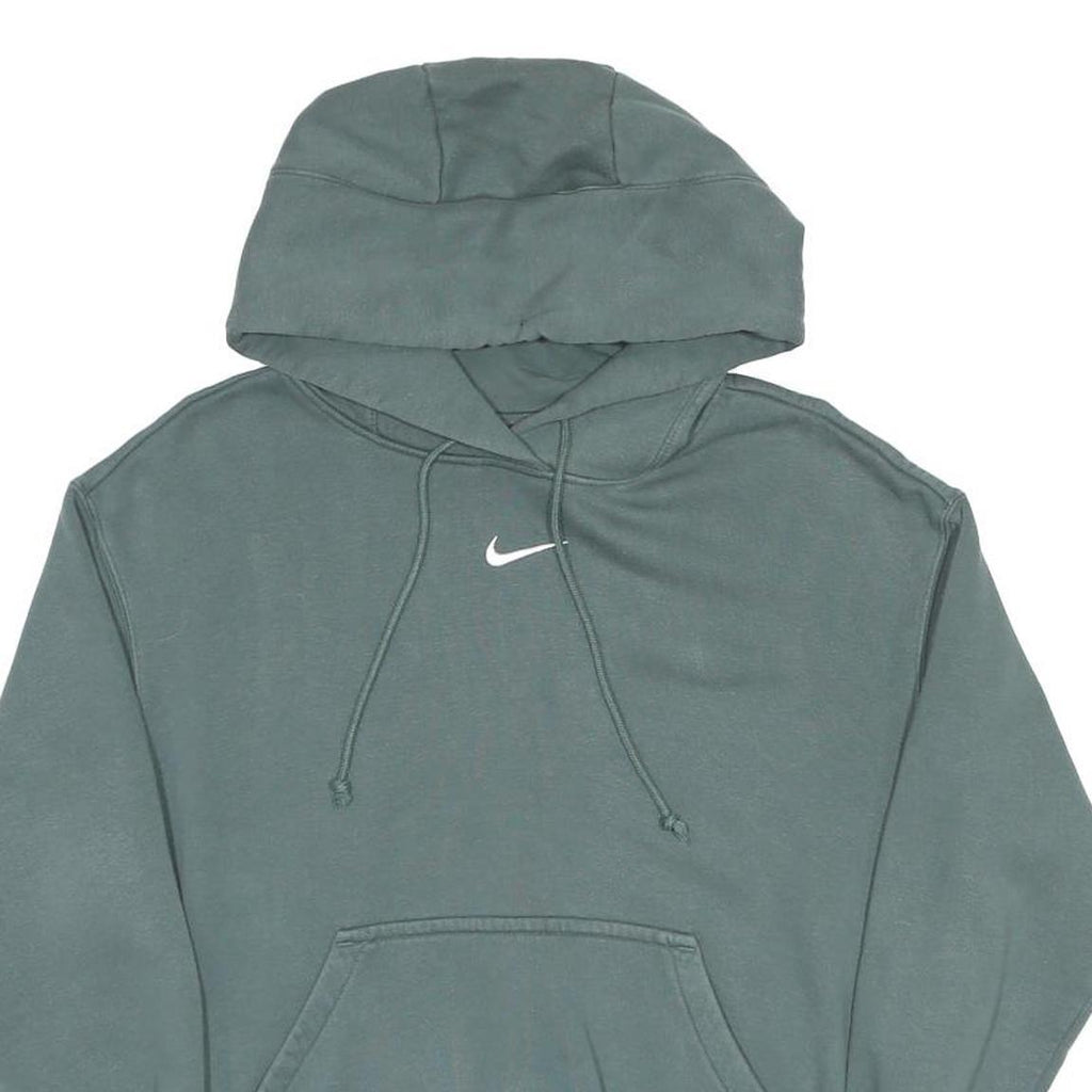 NIKE Mens Green Pullover Hoodie XS Cotton Blend Casual Sweatshirt