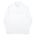 CALVIN KLEIN Mens White 1/4 Zip Sweatshirt S Polyester Blend Pullover