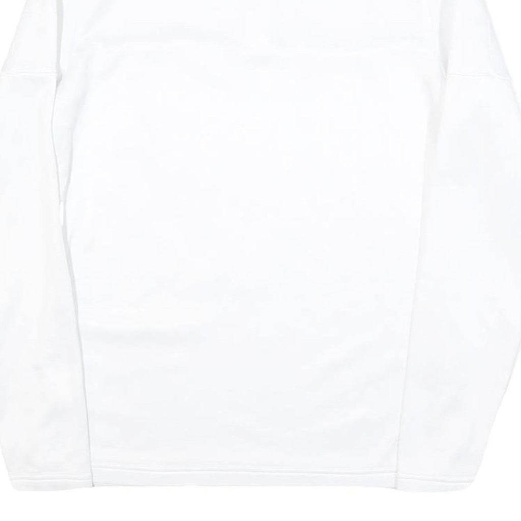 CALVIN KLEIN Mens White 1/4 Zip Sweatshirt S Polyester Blend Pullover