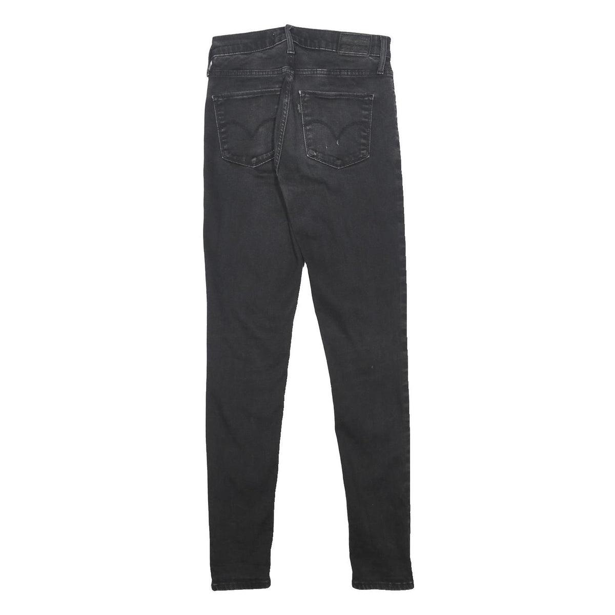 LEVI'S 720 Big E Womens Slim Black Denim Jeans W27 L32 Zip Casual Stretch Fit