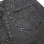 LEVI'S 720 Big E Womens Slim Black Denim Jeans W27 L32 Zip Casual Stretch Fit