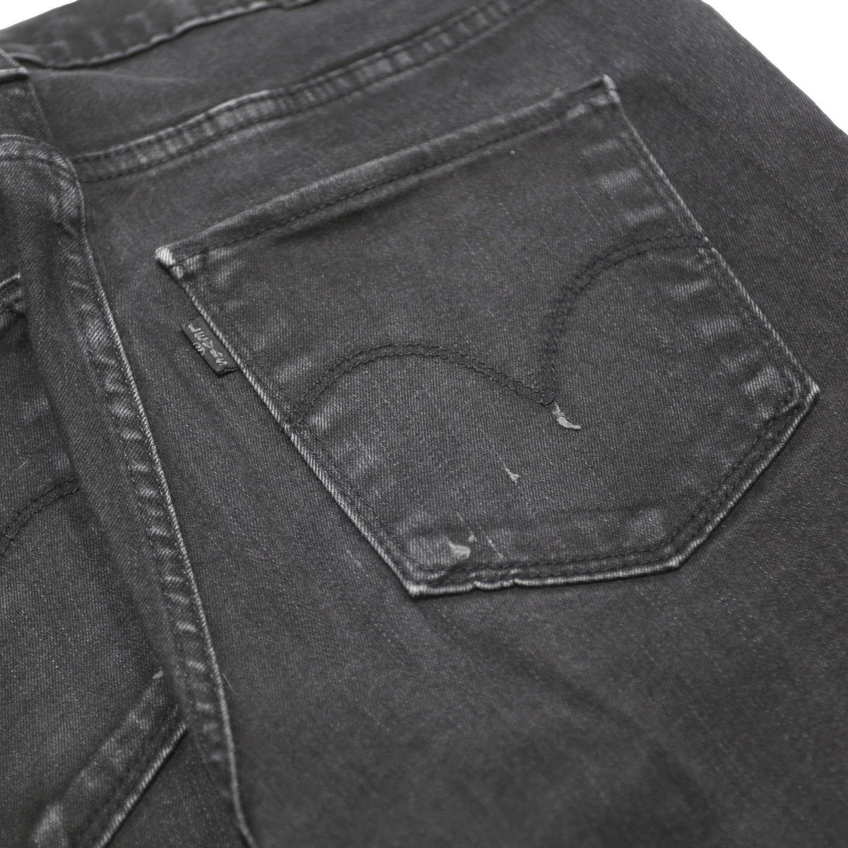 LEVI'S 720 Big E Womens Slim Black Denim Jeans W27 L32 Zip Casual Stretch Fit