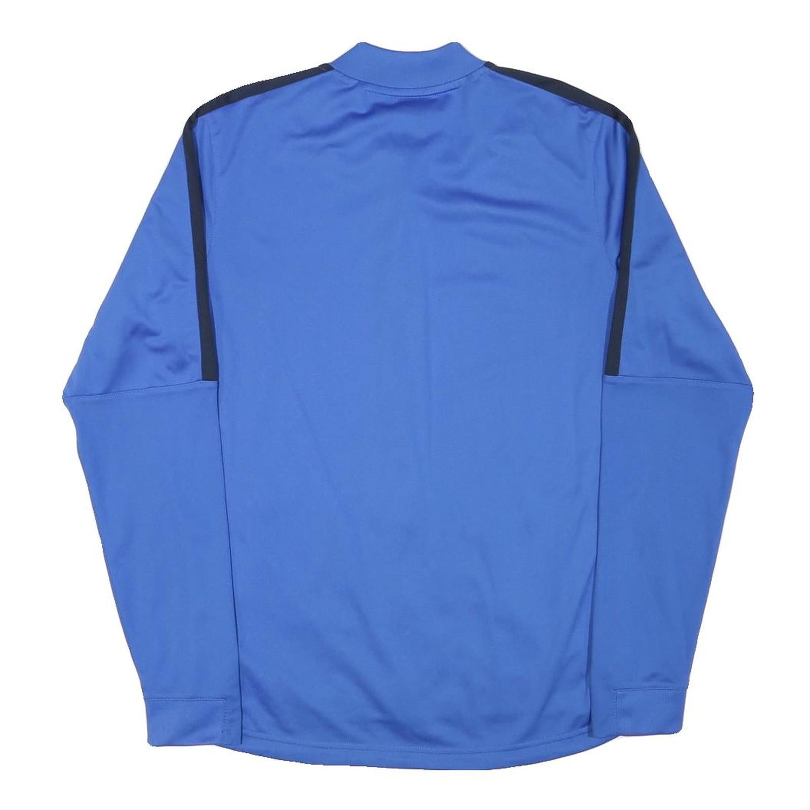 NIKE Mens Blue Jacket M Polyester Blend Plain Sports Zip Activewear