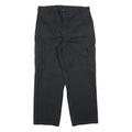 DICKIES Mens Black Cotton Blend Relaxed Straight Trousers W36 L30 Workwear Cargo