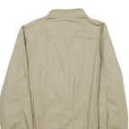 Mens Beige Bomber Jacket M Polyester Blend Plain Zip Closure Casual Outerwear