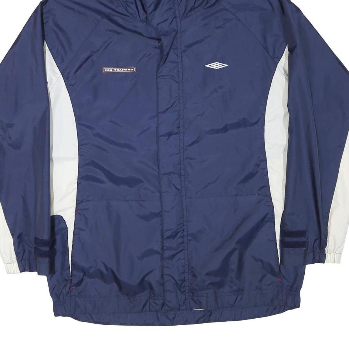 UMBRO Mens Navy & White Pro Training Zip Jacket XL Polyester Blend Sportswear