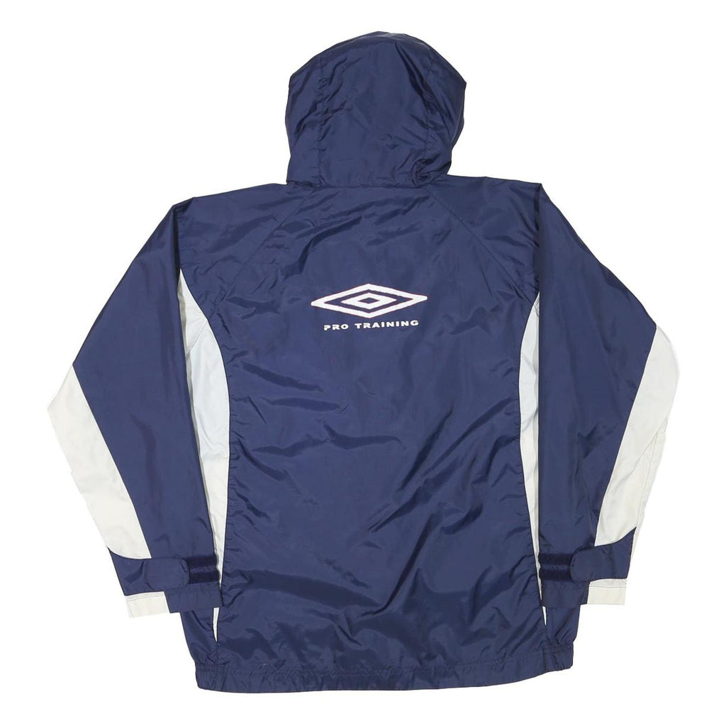 UMBRO Mens Navy & White Pro Training Zip Jacket XL Polyester Blend Sportswear