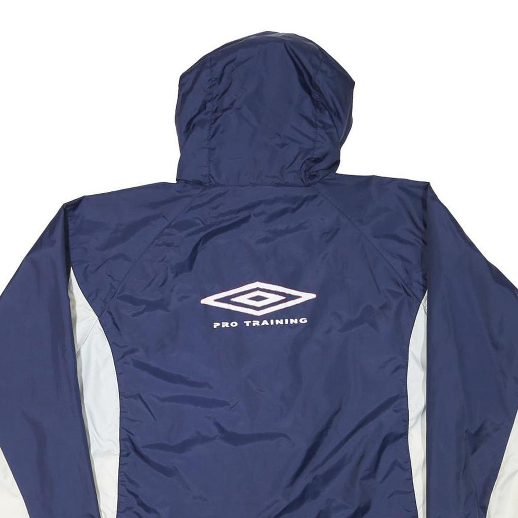 UMBRO Mens Navy & White Pro Training Zip Jacket XL Polyester Blend Sportswear