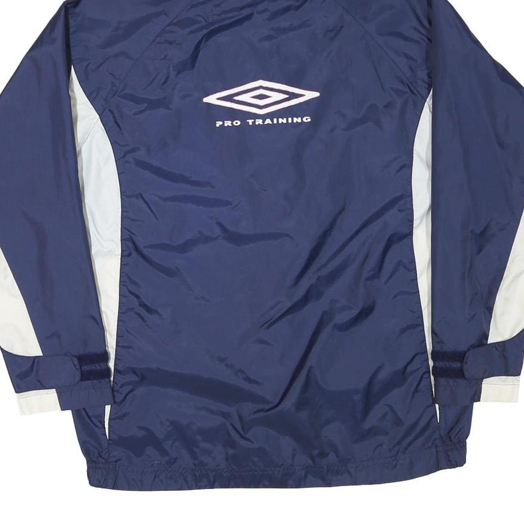 UMBRO Mens Navy & White Pro Training Zip Jacket XL Polyester Blend Sportswear