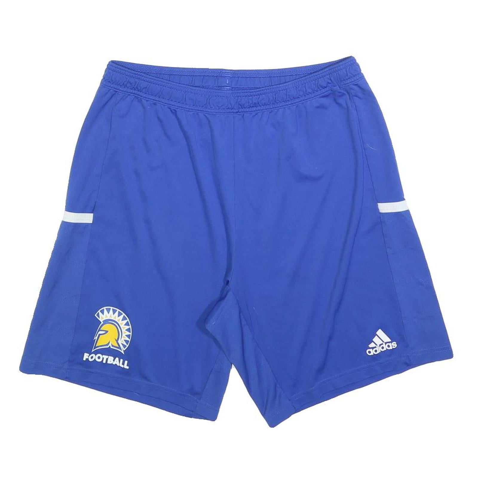 ADIDAS Mens Shorts Blue Football XL W32 Sports Polyester Athletic