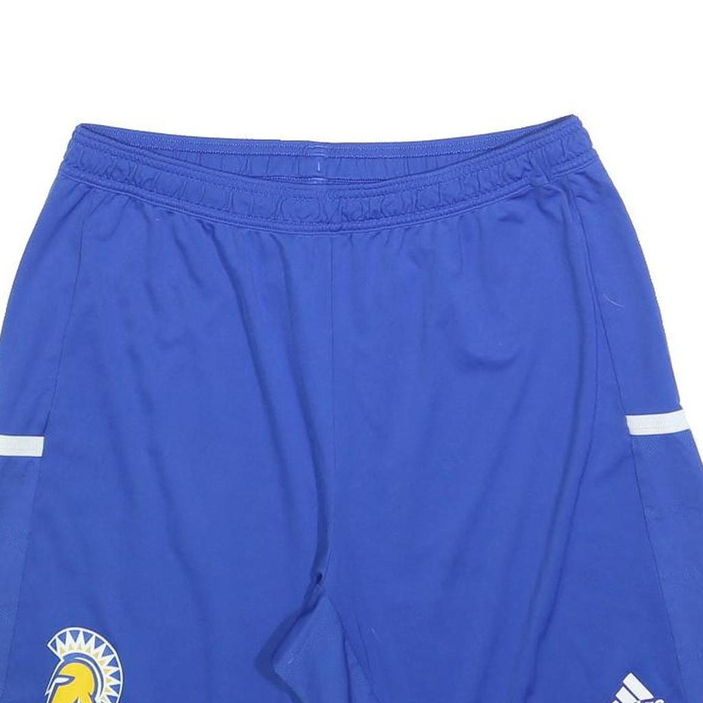 ADIDAS Mens Shorts Blue Football XL W32 Sports Polyester Athletic