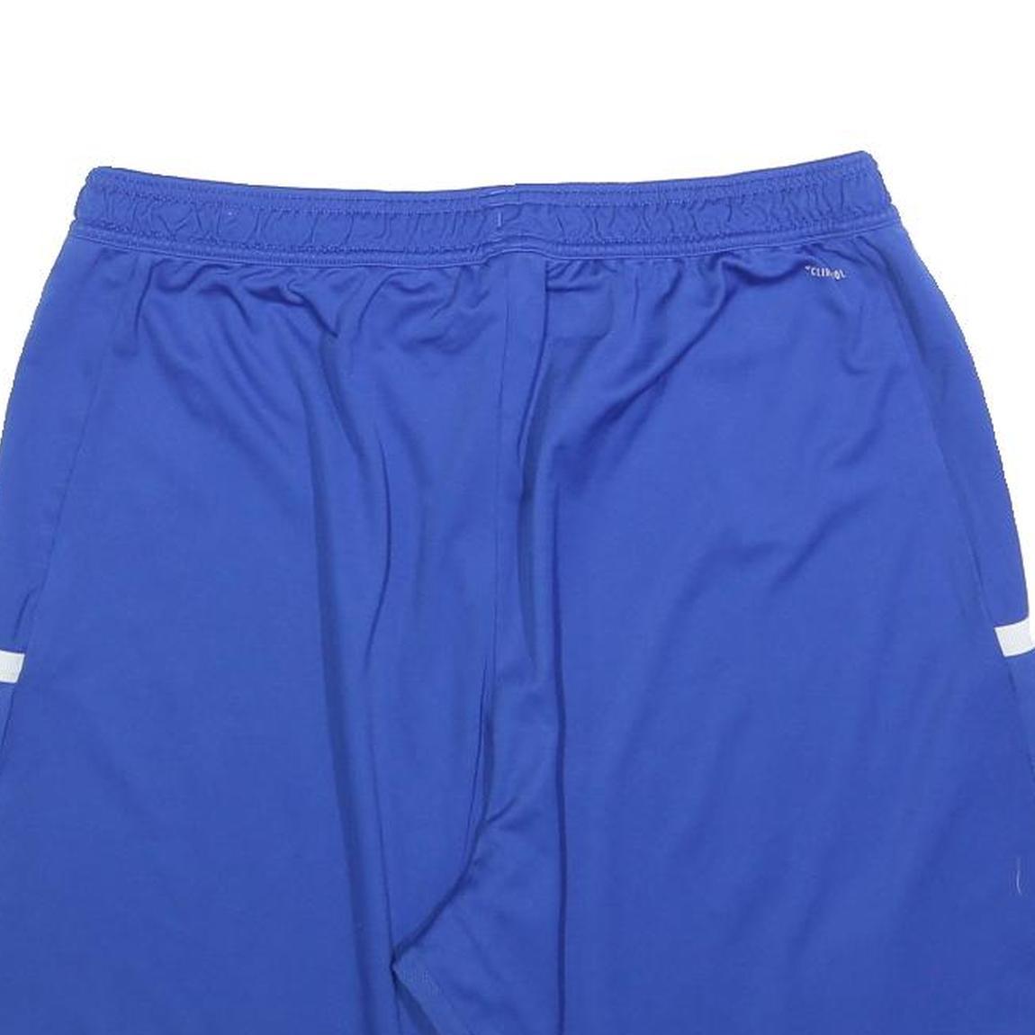 ADIDAS Mens Shorts Blue Football XL W32 Sports Polyester Athletic
