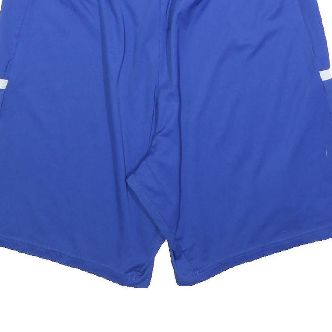 ADIDAS Mens Shorts Blue Football XL W32 Sports Polyester Athletic