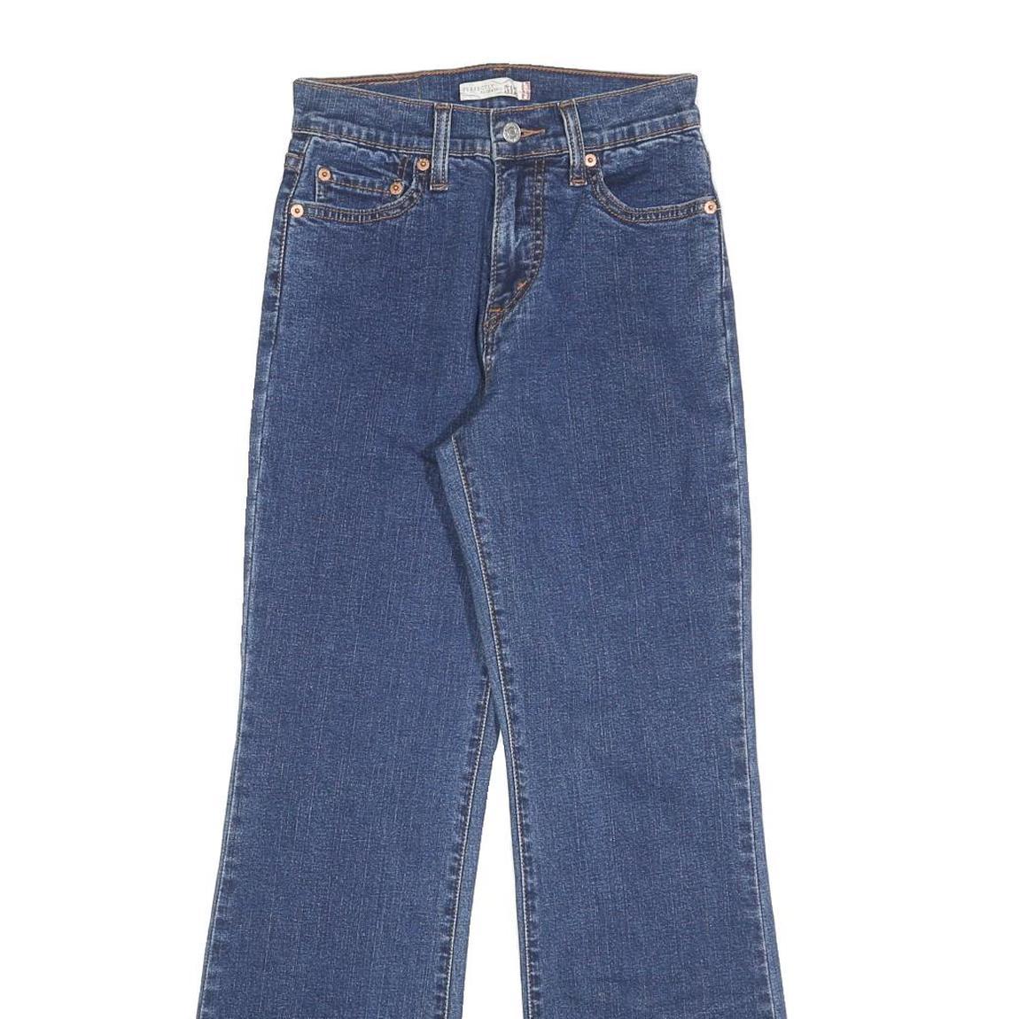 LEVI'S 512 Bootcut Womens Jeans Blue Slim Denim W24 L28 Stylish Classic