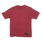 Womens Red Graphic T-Shirt S Short Sleeve Crew Neck Stars Shine