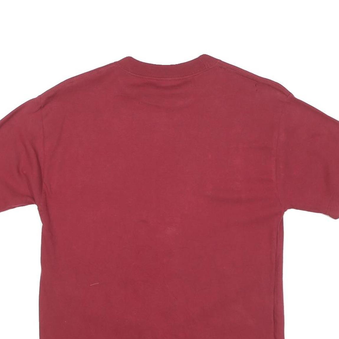 Womens Red Graphic T-Shirt S Short Sleeve Crew Neck Stars Shine