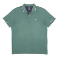 CHAMPION Mens Green Polo Shirt XL Cotton Blend Basic Short Sleeve Classic