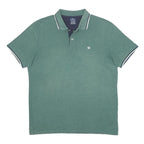 CHAMPION Mens Green Polo Shirt XL Cotton Blend Basic Short Sleeve Classic