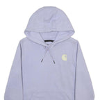CARHARTT Womens Lilac Hoodie XS Printed Logo Sleeve Casual Pullover Sweatshirt