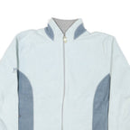 HELLY HANSEN Womens Blue & Grey Outdoor Jacket L Polyester Fleece Colourblock